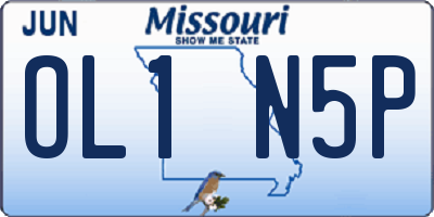 MO license plate OL1N5P
