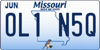 MO license plate OL1N5Q