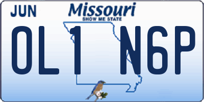 MO license plate OL1N6P