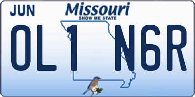 MO license plate OL1N6R