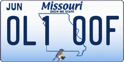 MO license plate OL1O0F