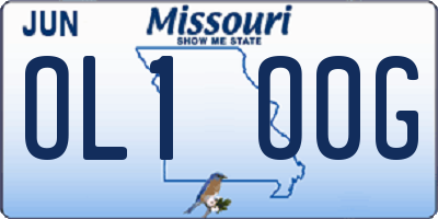 MO license plate OL1O0G