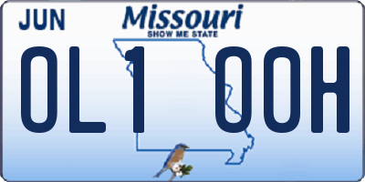 MO license plate OL1O0H