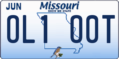 MO license plate OL1O0T