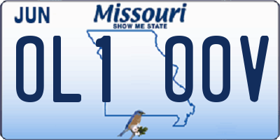 MO license plate OL1O0V
