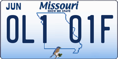 MO license plate OL1O1F