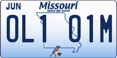 MO license plate OL1O1M