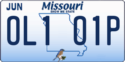 MO license plate OL1O1P