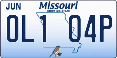 MO license plate OL1O4P