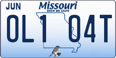 MO license plate OL1O4T