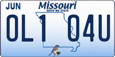 MO license plate OL1O4U