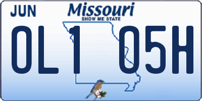 MO license plate OL1O5H