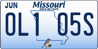 MO license plate OL1O5S