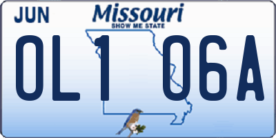 MO license plate OL1O6A