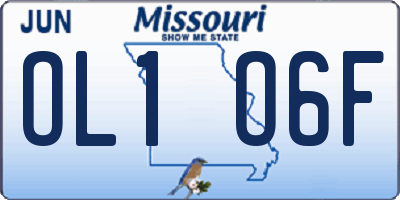 MO license plate OL1O6F