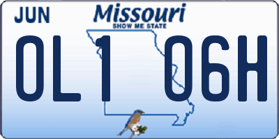 MO license plate OL1O6H