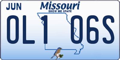 MO license plate OL1O6S
