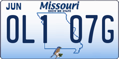 MO license plate OL1O7G