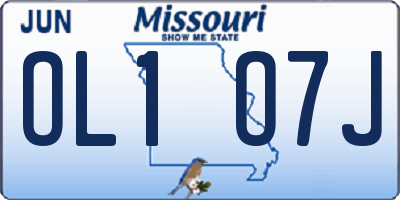 MO license plate OL1O7J