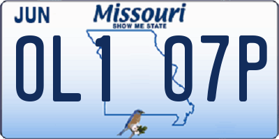 MO license plate OL1O7P