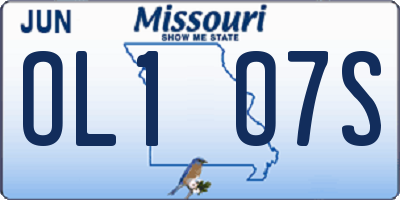 MO license plate OL1O7S