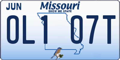 MO license plate OL1O7T
