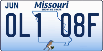 MO license plate OL1O8F