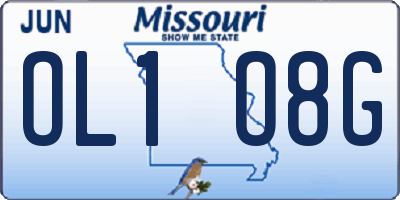 MO license plate OL1O8G