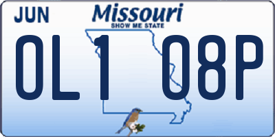 MO license plate OL1O8P