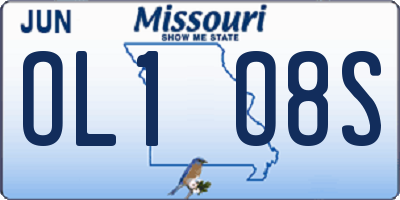 MO license plate OL1O8S