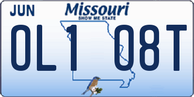 MO license plate OL1O8T