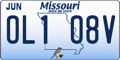 MO license plate OL1O8V