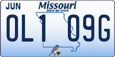 MO license plate OL1O9G