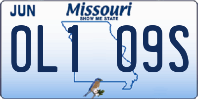 MO license plate OL1O9S