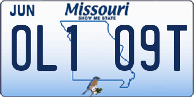 MO license plate OL1O9T