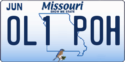 MO license plate OL1P0H