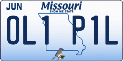 MO license plate OL1P1L