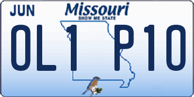 MO license plate OL1P1O