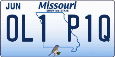 MO license plate OL1P1Q