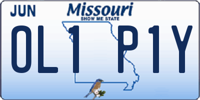 MO license plate OL1P1Y