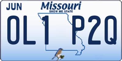MO license plate OL1P2Q