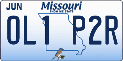 MO license plate OL1P2R