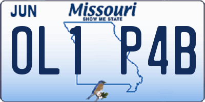 MO license plate OL1P4B