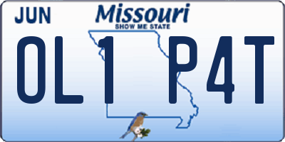 MO license plate OL1P4T