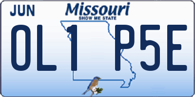 MO license plate OL1P5E