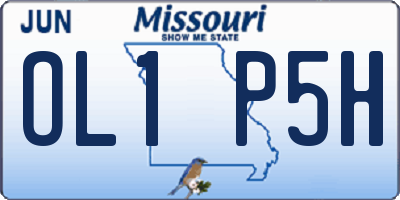 MO license plate OL1P5H