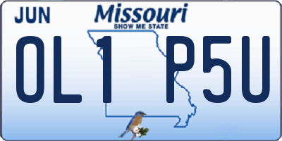 MO license plate OL1P5U