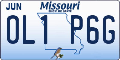 MO license plate OL1P6G