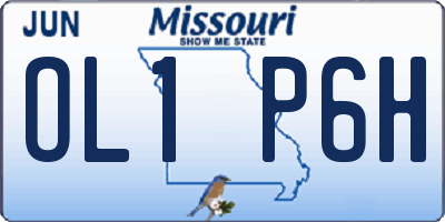 MO license plate OL1P6H
