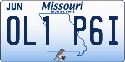 MO license plate OL1P6I